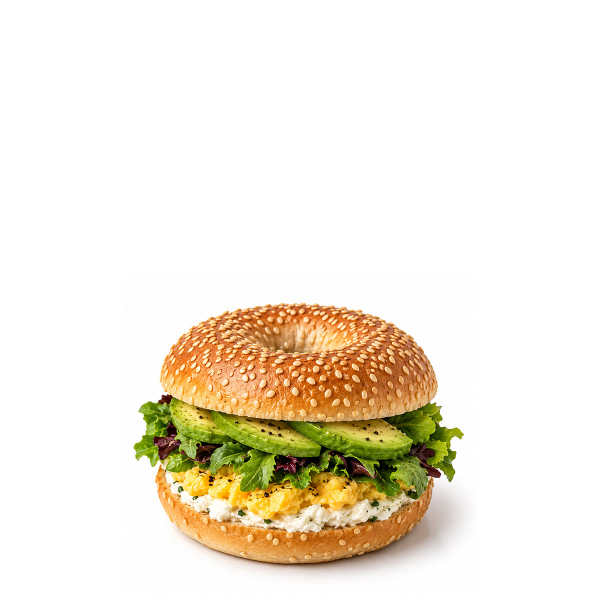 bagel s avokádom, vajíčkom a syrom, 300 g