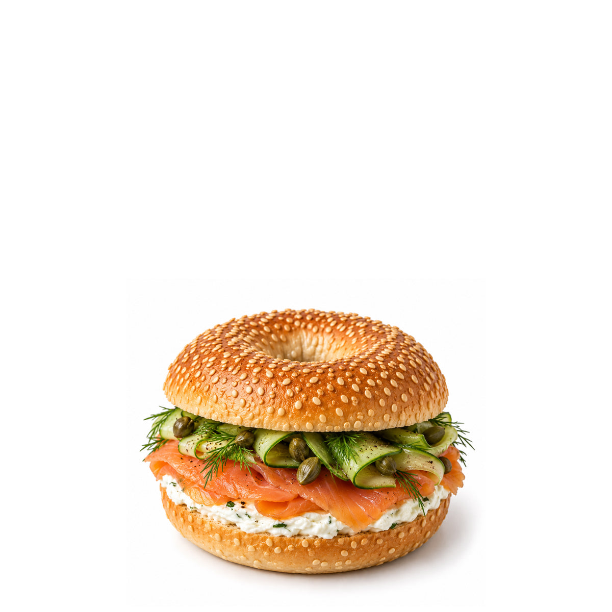 bagel s údeným lososom, 200 g